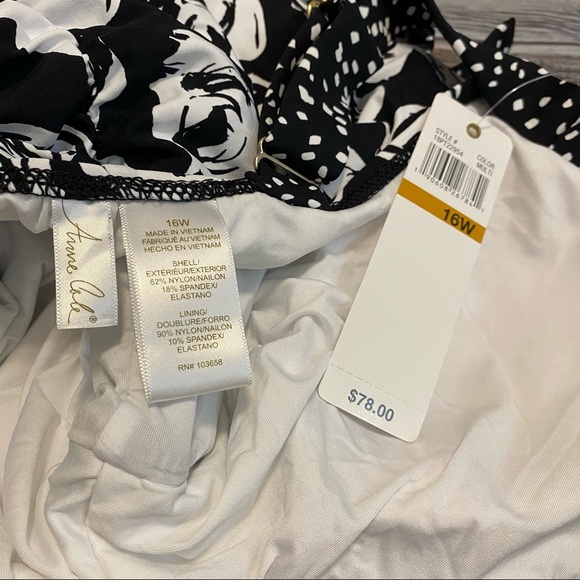 Anne Cole Coming Up Roses Tie Tankini Sz 16 - Picture 5 of 5